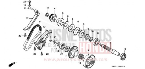 STARTING CLUTCH CB750F2N de 1992